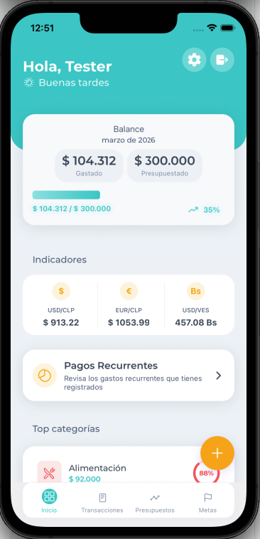 App mobile de finanzas