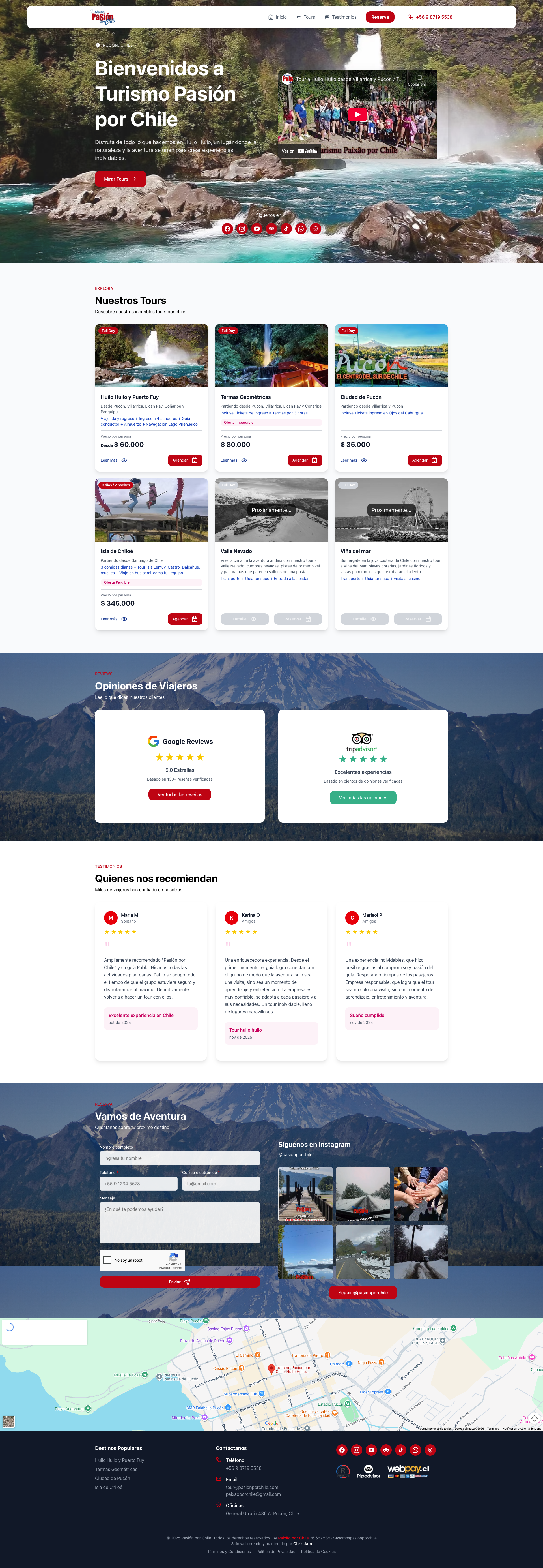 Website Pasión por Chile